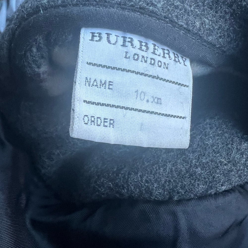 Burberry London Womens Hoodie Peacoat Jacket Sz 10 Nova Check Lining - Picture 9 of 9